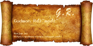 Gudmon Rómeó névjegykártya